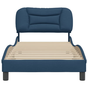 Bed Frame without Mattress "Hvar" Blue 90x200 cm Fabric