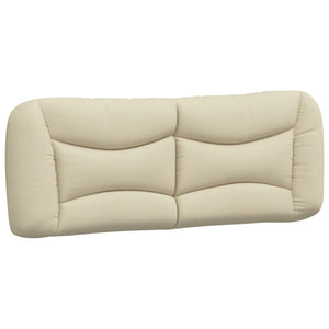 Bed Frame without Mattress "Hvar" Cream 140x190 cm Fabric