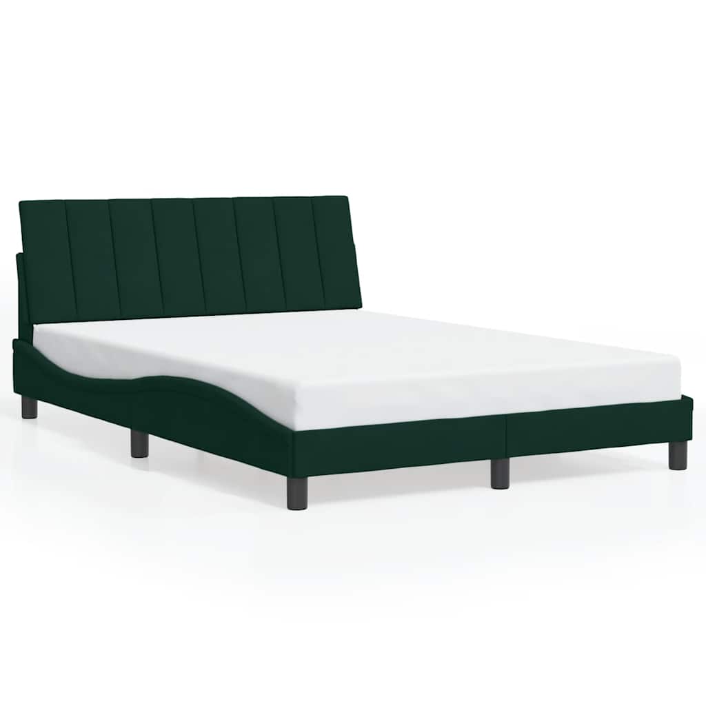 Bed Frame without Mattress "Hanko" Dark Green 120x200 cm Velvet