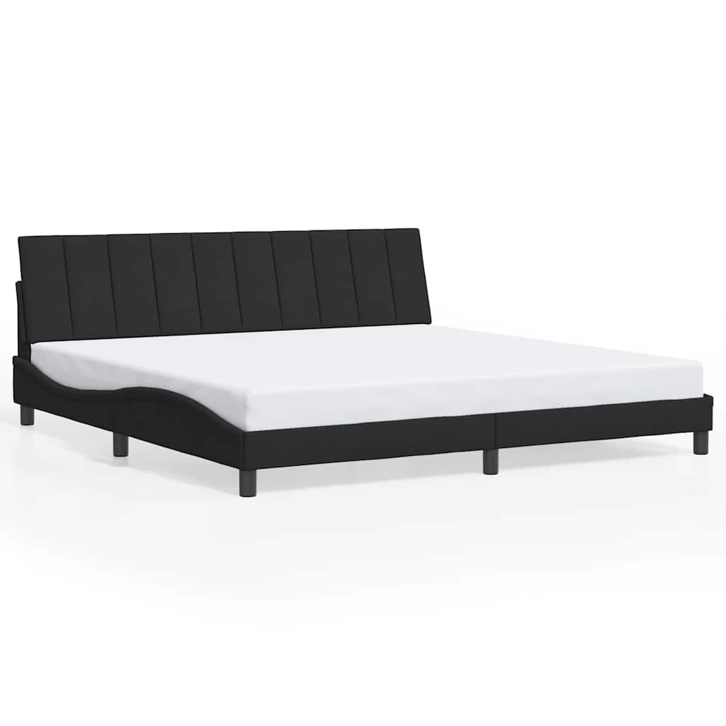 Bed Frame without Mattress "Hanko" Black 200x200 cm Velvet