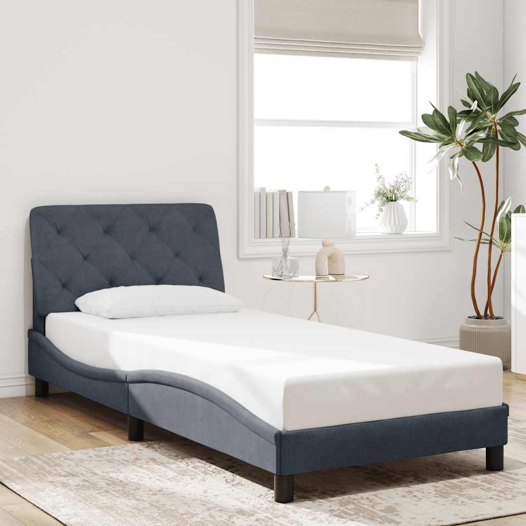 Bed Frame without Mattress Dark Grey 80x200 cm Velvet