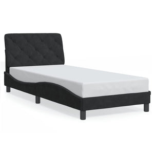 Bed Frame without Mattress Black 80x200 cm Velvet