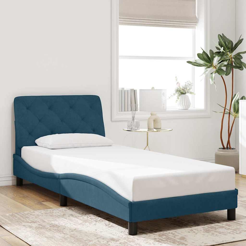 Bed Frame without Mattress Blue 80x200 cm Velvet