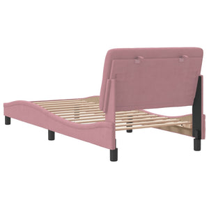 Bed Frame without Mattress Pink 80x200 cm Velvet