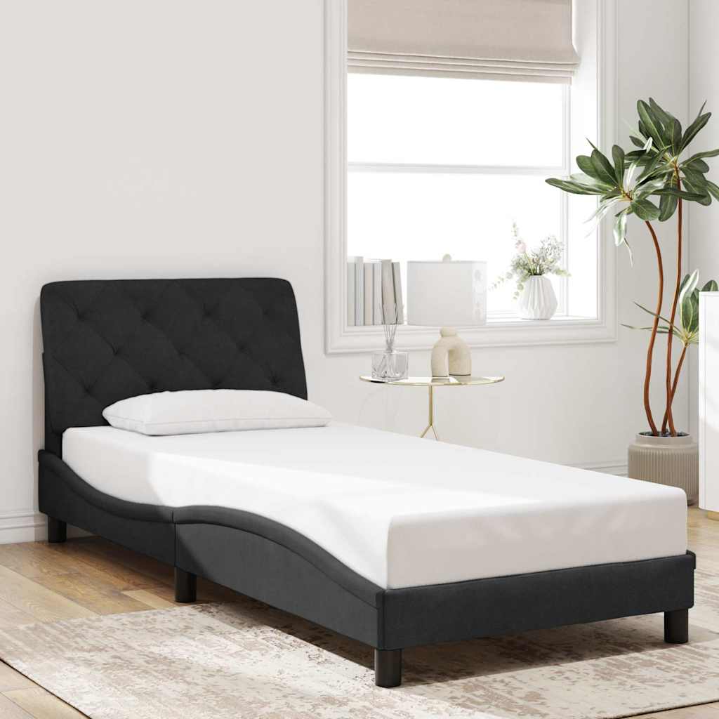 Bed Frame without Mattress Black 90x200 cm Velvet