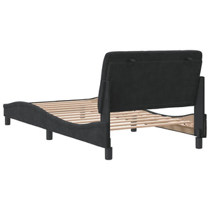 Bed Frame without Mattress Black 100x200 cm Velvet