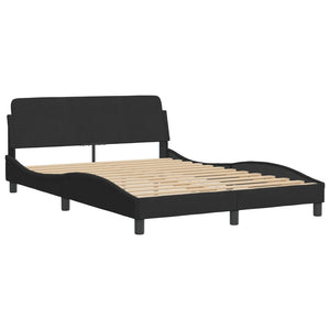 Bed Frame without Mattress Black 140x190 cm Velvet