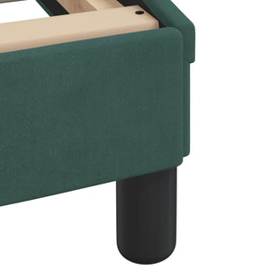 Bed Frame without Mattress Dark Green 140x190 cm Velvet