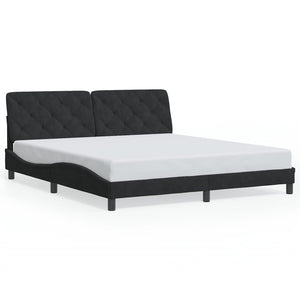 Bed Frame without Mattress Black 180x200 cm Velvet