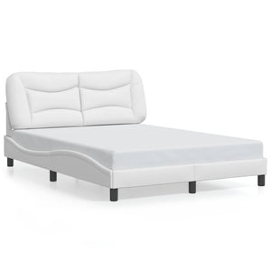 Bed Frame without Mattress "Hvar" White 140x200 cm Faux Leather
