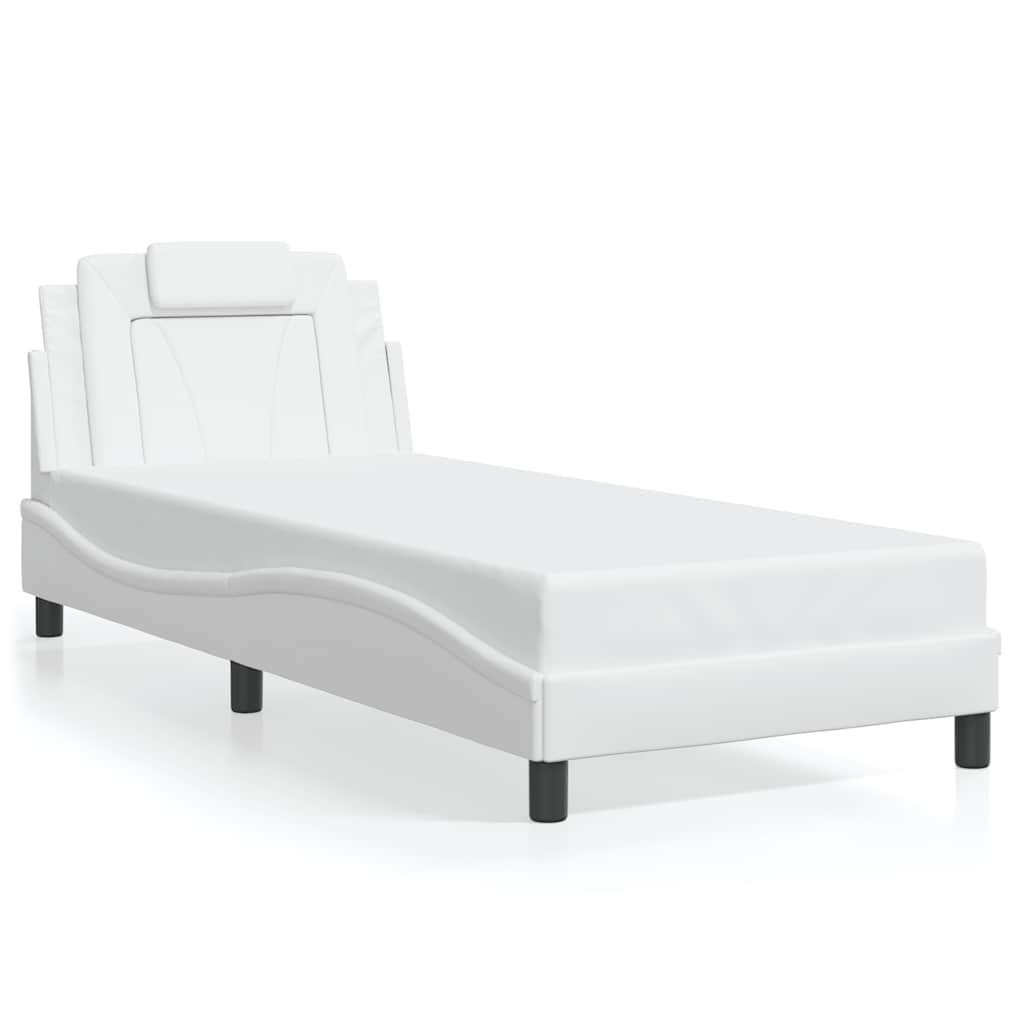 Bed Frame "Viana" without Mattress White 90x190 cm Faux Leather
