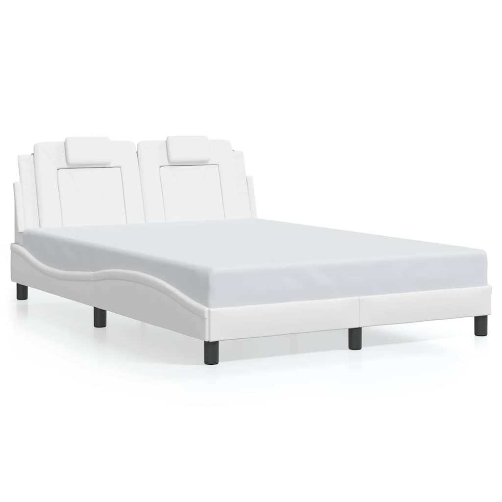 Bed Frame "Viana" without Mattress White 120x200 cm Faux Leather