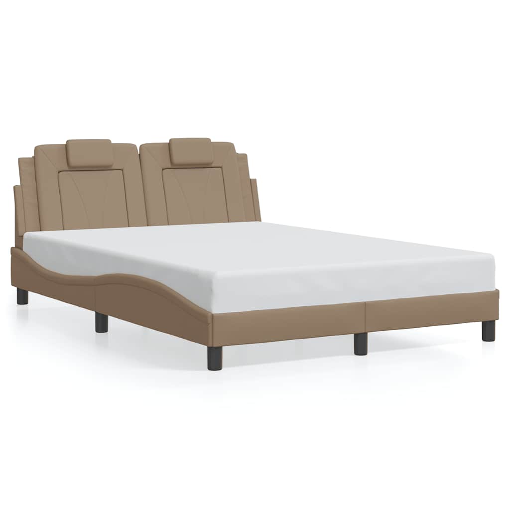 Bed Frame "Viana" without Mattress Cappuccino 120x200 cm Faux Leather