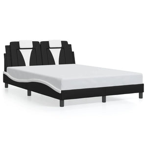 Bed Frame "Viana" without Mattress Black and White 120x200 cm Faux Leather