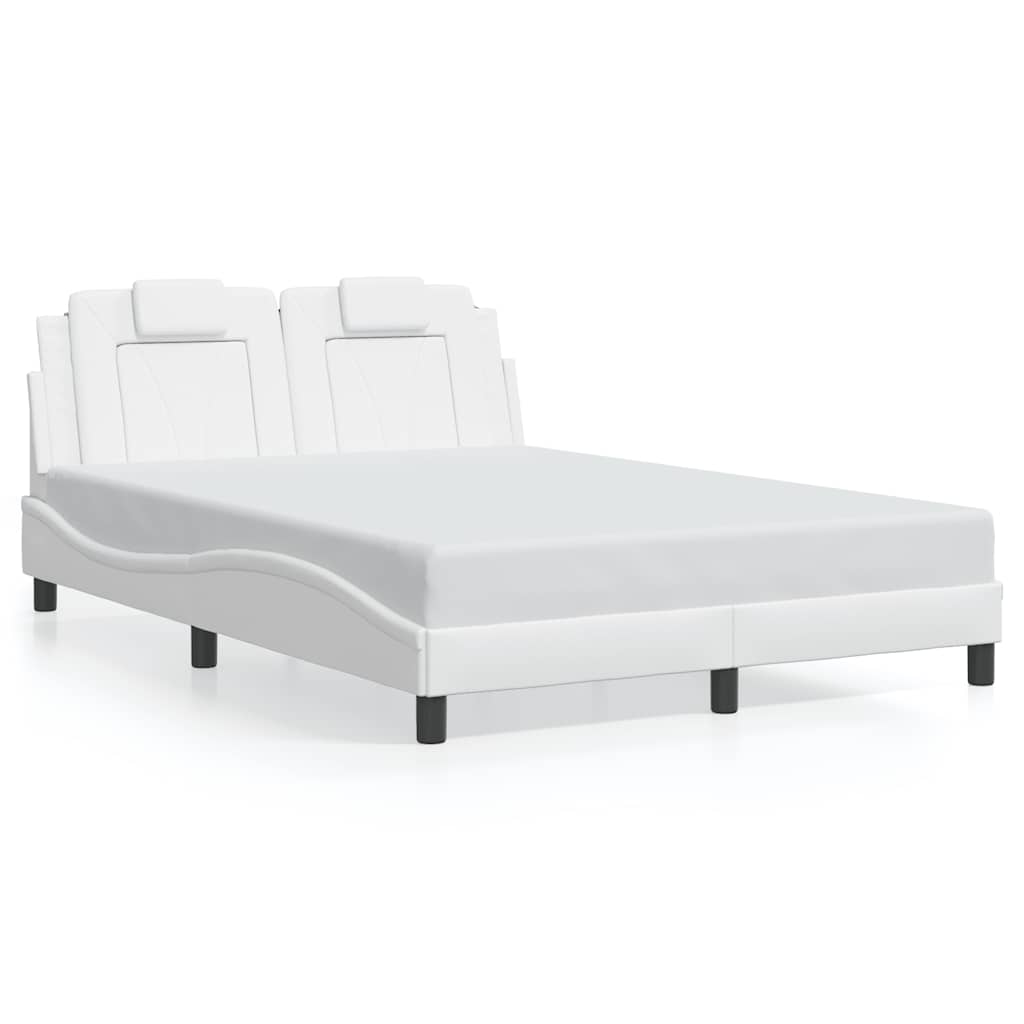 Bed Frame "Viana" without Mattress White 140x200 cm Faux Leather