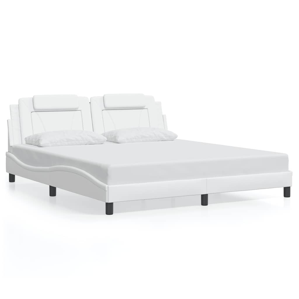 Bed Frame "Viana" without Mattress White 180x200 cm Faux Leather