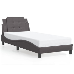 Bed Frame without Mattress "Zadar" Grey 80x200 cm Faux Leather