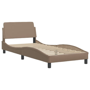 Bed Frame without Mattress "Zadar" Cappuccino 80x200 cm Faux Leather