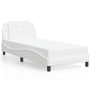 Bed Frame without Mattress "Zadar" White 90x200 cm Faux Leather