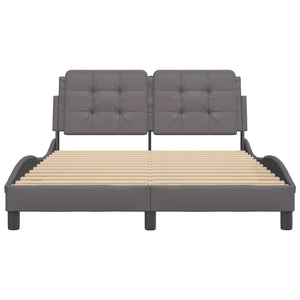 Bed Frame without Mattress "Zadar" Grey 120x200 cm Faux Leather