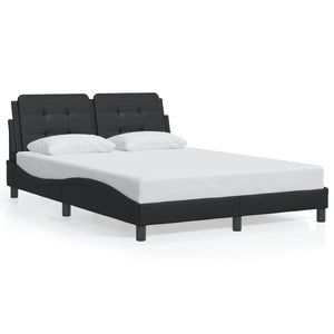 Bed Frame without Mattress "Zadar" Black 140x190 cm Faux Leather