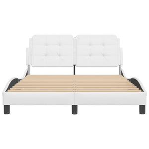 Bed Frame without Mattress "Zadar" White 140x200 cm Faux Leather