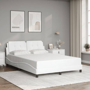 Bed Frame without Mattress "Zadar" White 140x200 cm Faux Leather