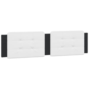Bed Frame without Mattress "Zadar" Black and White 160x200 cm Faux Leather