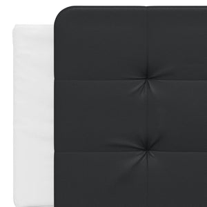 Bed Frame without Mattress "Zadar" White and Black 160x200 cm Faux Leather