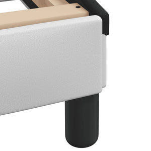 Bed Frame without Mattress "Zadar" White and Black 180x200 cm Faux Leather