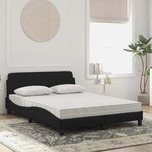 Bed with Mattress "Dover" Black 120x200 cm Velvet
