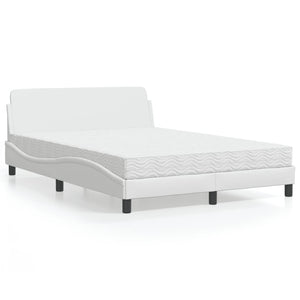 Bed with Mattress "Dover" White 120x200 cm Faux Leather