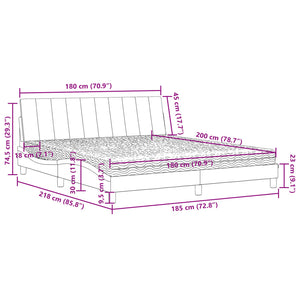 Bed with Mattress "Hanko" Black 180x200 cm Velvet