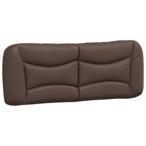 Bed with Mattress "Hvar" Brown 140x190 cm Faux Leather