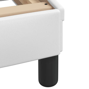 Bed "Viana" with Mattress White 140x190 cm Faux Leather