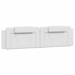 Bed "Viana" with Mattress White 200x200 cm Faux Leather