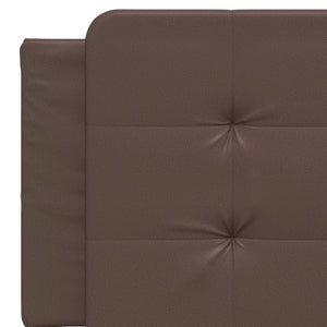Bed with Mattress "Zadar" Brown 160x200 cm Faux Leather