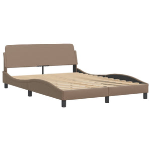 Bed with Mattress "Zadar" Cappuccino 160x200 cm Faux Leather