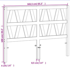 Huvudgavel vaxbrun 160 cm massiv furu