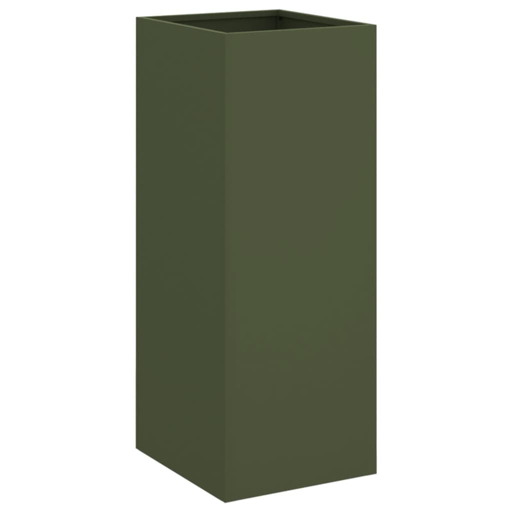 Odlingslåda olivgrön 32x29x75 cm kallvalsat stål