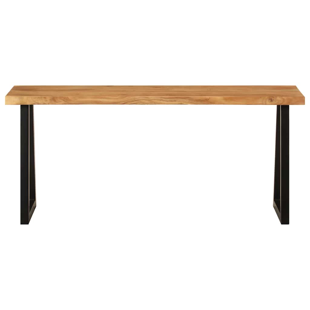 Bänk med levande kant 105 cm massivt akaciaträ
