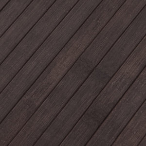 Matta rektangulär mörkbrun 80x500 cm bambu