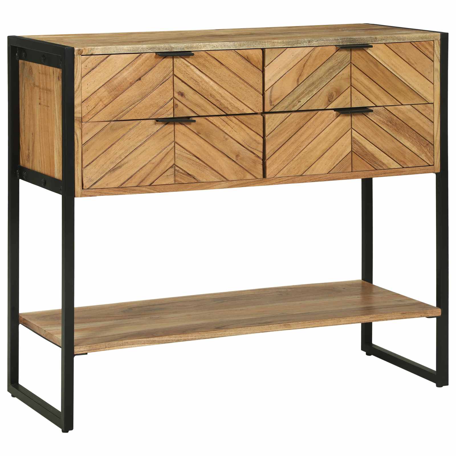 Konsolbord med låda Brun 90 x 35 x 80 cm Massivt Akaciaträ