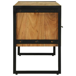 TV-skåp med låda Brun 100 x 35 x 50 cm Massivt Akaciaträ