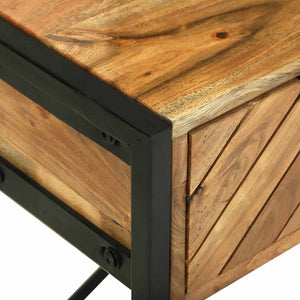 Smyckebord med låda Brun 100 x 40 x 120 cm Massivt Akaciaträ