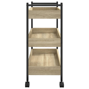 Köksvagn sonoma-ek 50x30x70 cm konstruerat trä