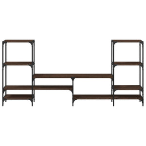 TV-skåp brun ek 206,5x28,5x95 cm konstruerat trä