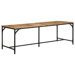 Matbord 220x90x75 cm massivt trä grov mango