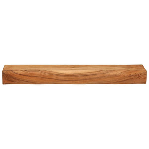 Vägghyllor 2 st 80x17x8 cm massivt trä akacia