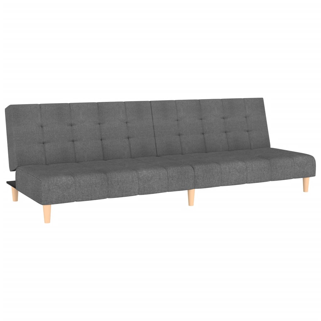 Bäddsoffa 2-sits ljusgrå tyg
